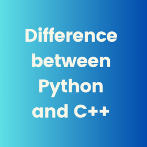 Difference between python and c++